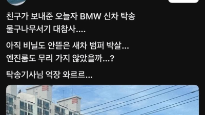 BMW 신차 탁송 대참사 
