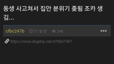 동생이 사고 쳐서 고2 여친을 임신시킴